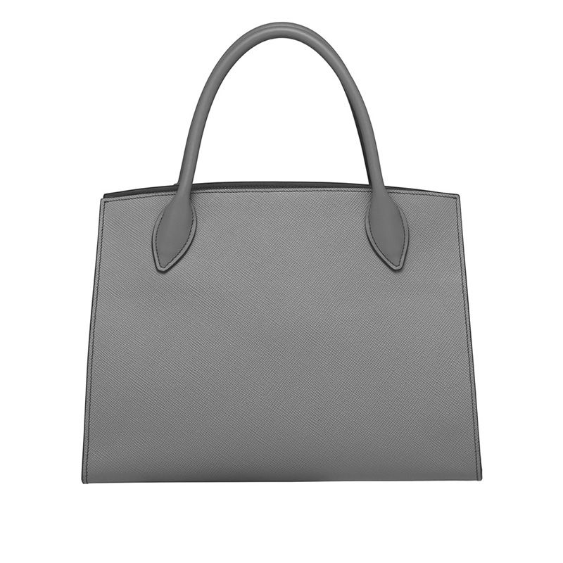 Prada 1BA155 Saffiano Leather Monochrome Bag In Grey