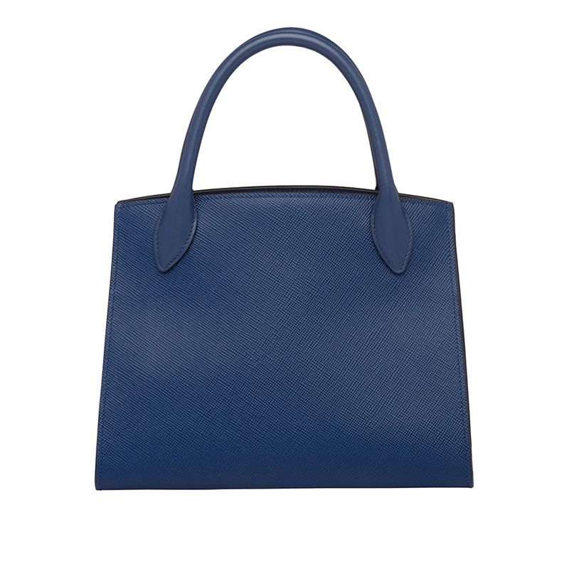 Prada 1BA156 Saffiano Leather Monochrome Bag In Blue