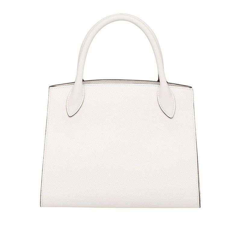 Prada 1BA156 Saffiano Leather Monochrome Bag In White