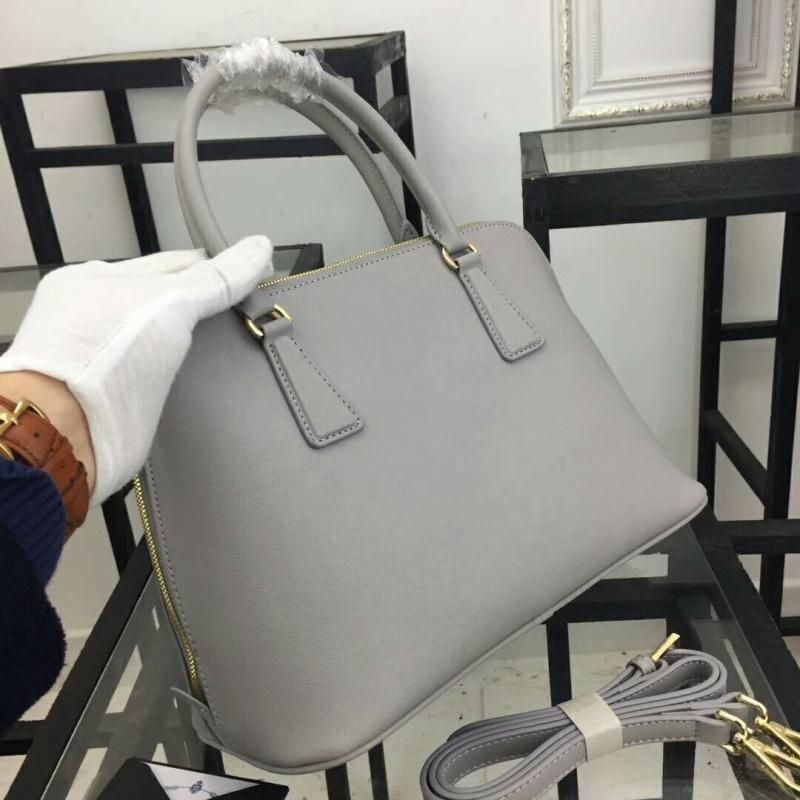 Prada 1BA837 Saffiano Leather Promenade Bag In Grey