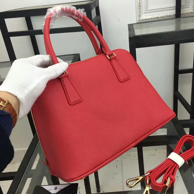 Prada 1BA837 Saffiano Leather Promenade Bag In Red