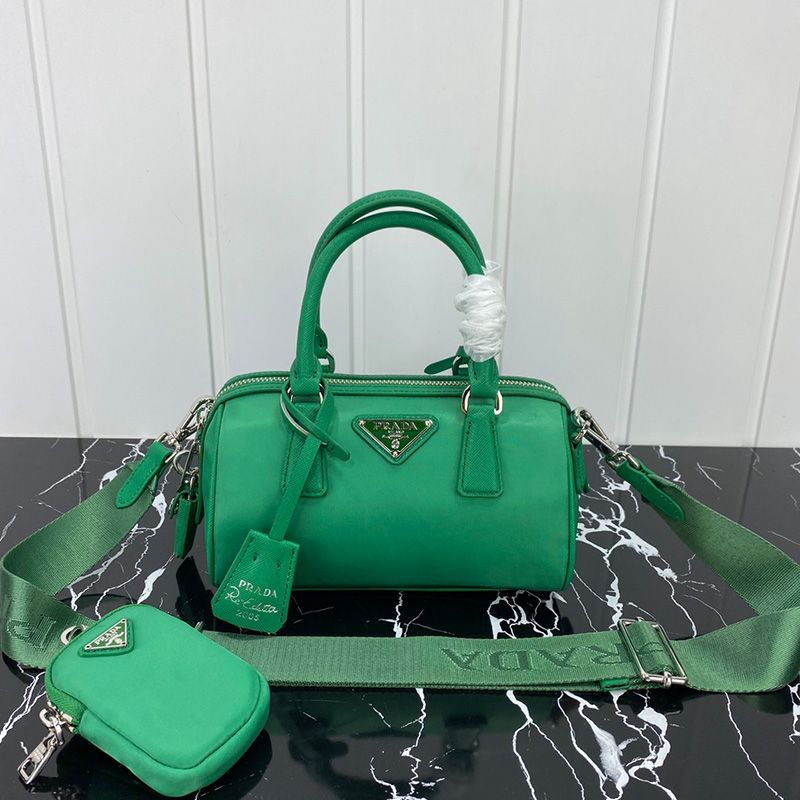 Prada 1BA846 Saffiano Leather Tote In Green