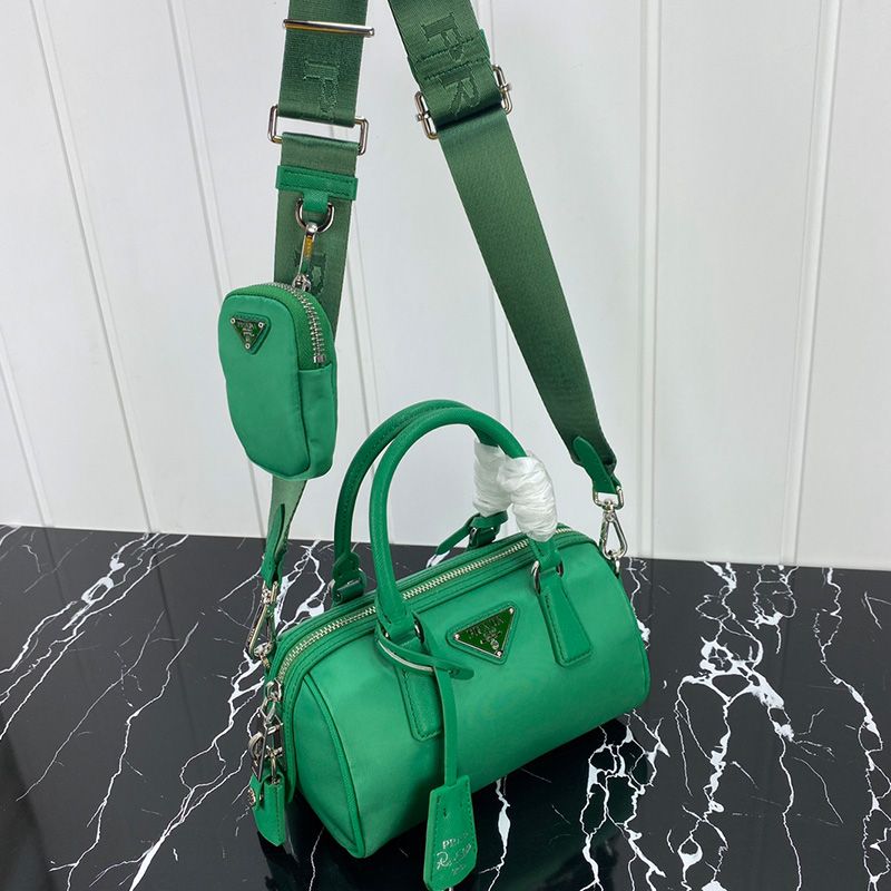 Prada 1BA846 Saffiano Leather Tote In Green