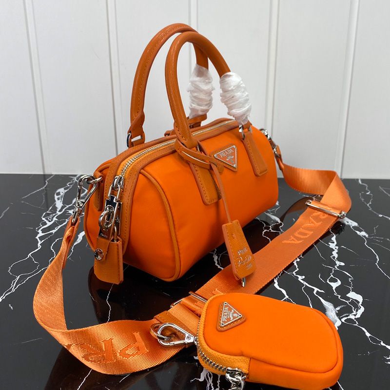 Prada 1BA846 Saffiano Leather Tote In Orange