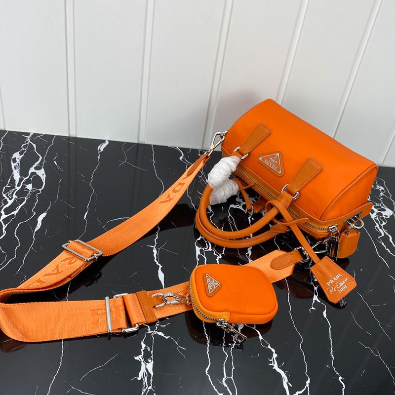 Prada 1BA846 Saffiano Leather Tote In Orange