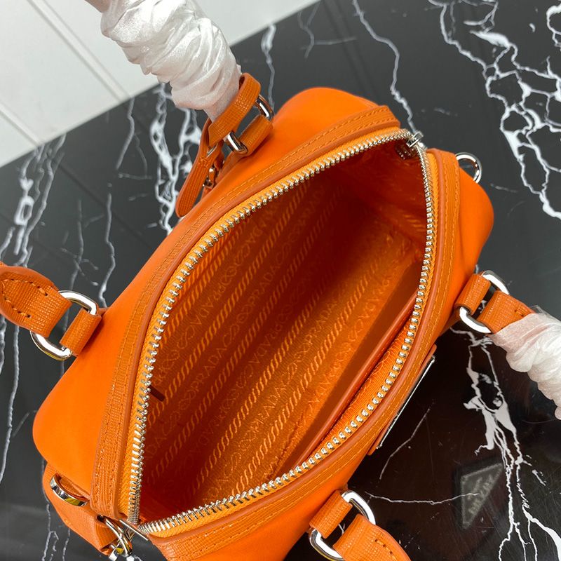 Prada 1BA846 Saffiano Leather Tote In Orange