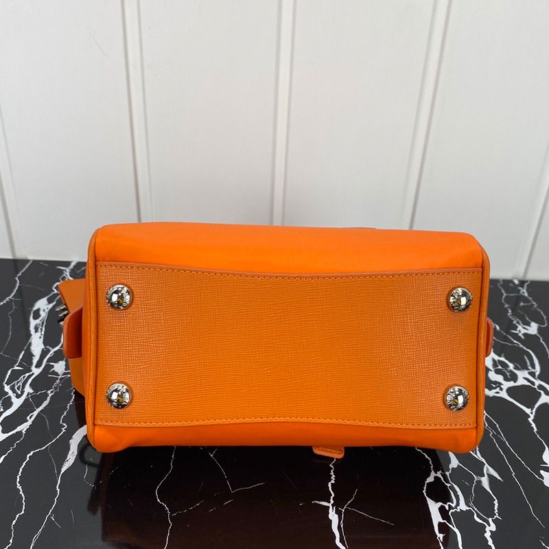 Prada 1BA846 Saffiano Leather Tote In Orange