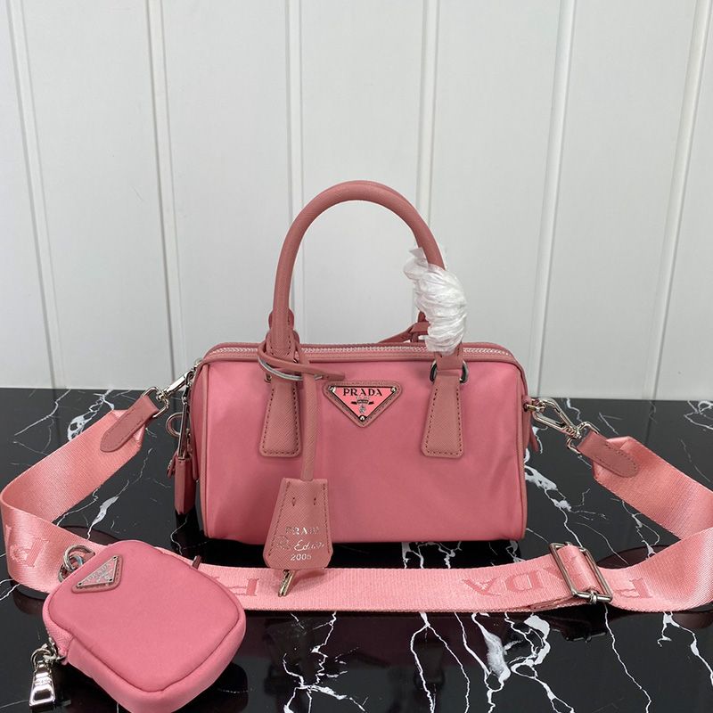 Prada 1BA846 Saffiano Leather Tote In Pink