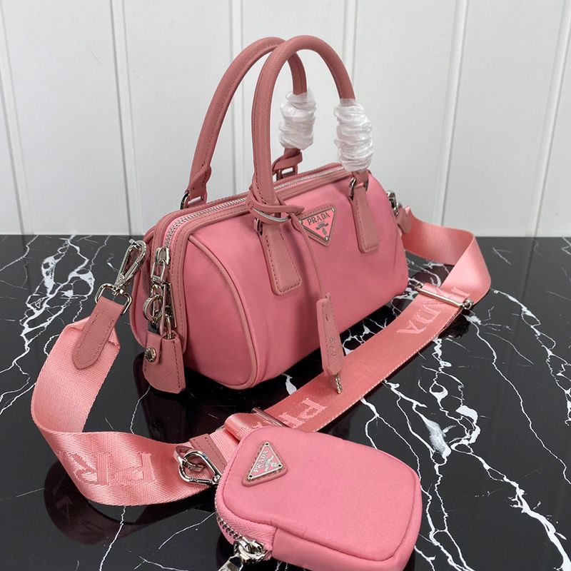 Prada 1BA846 Saffiano Leather Tote In Pink