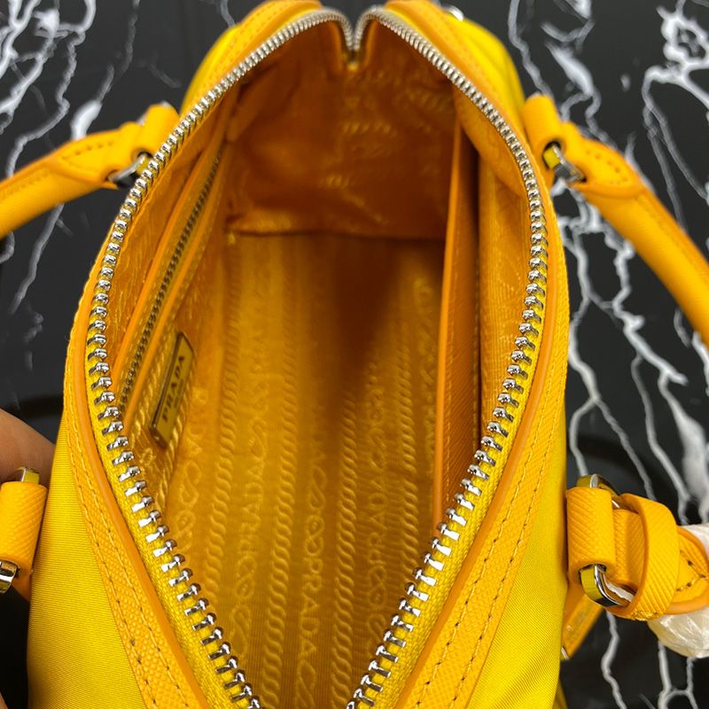 Prada 1BA846 Saffiano Leather Tote In Yellow