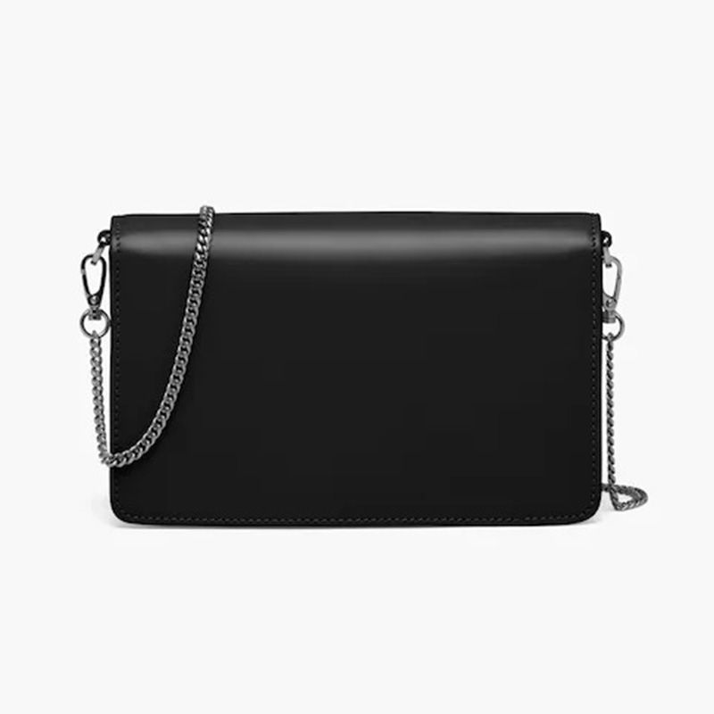 Prada 1BD307 Brushed Leather Shoulder Bag In Black