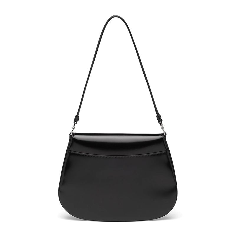 Prada 1BD311 Brushed Leather Cleo Bag In Black