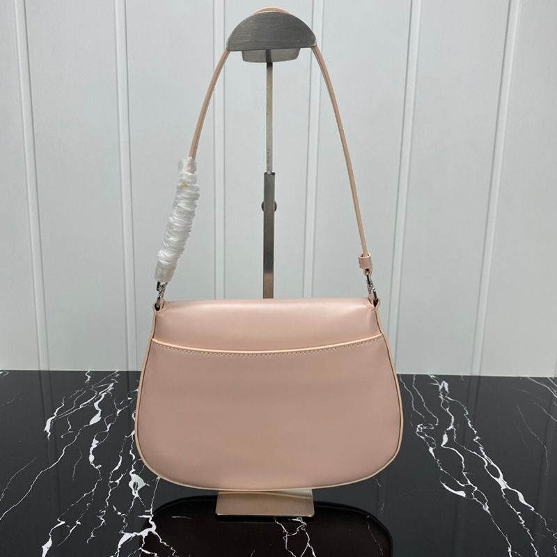 Prada 1BD311 Brushed Leather Cleo Bag In Pink