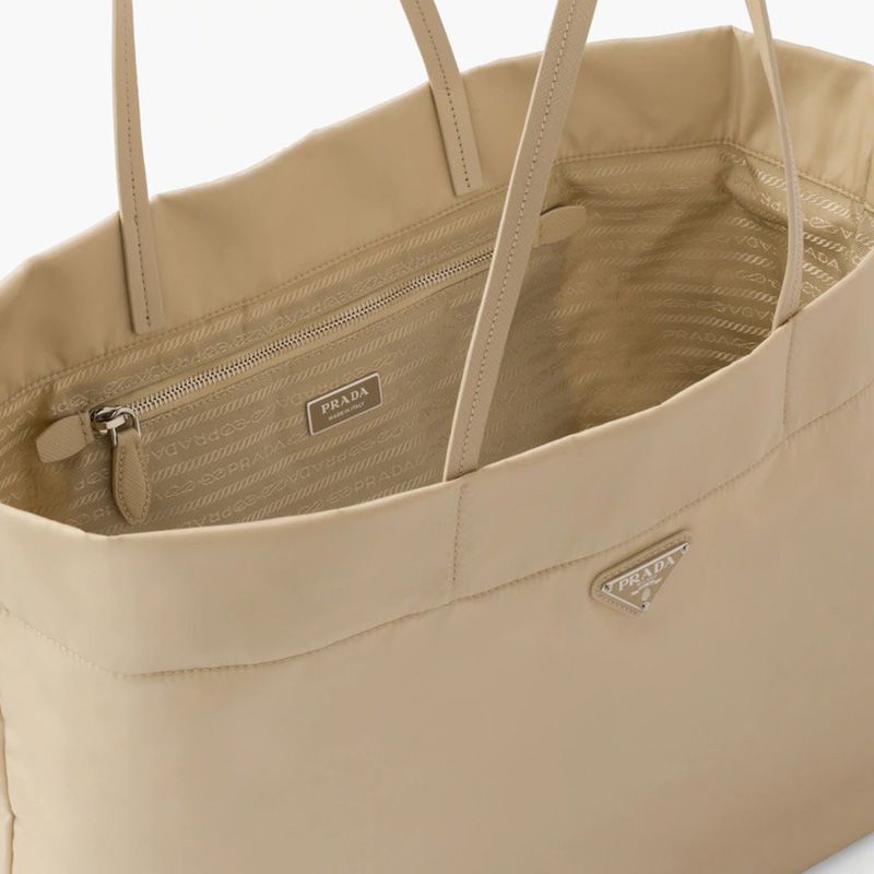 Prada 1BG107 Re-Nylon Tote In Khaki