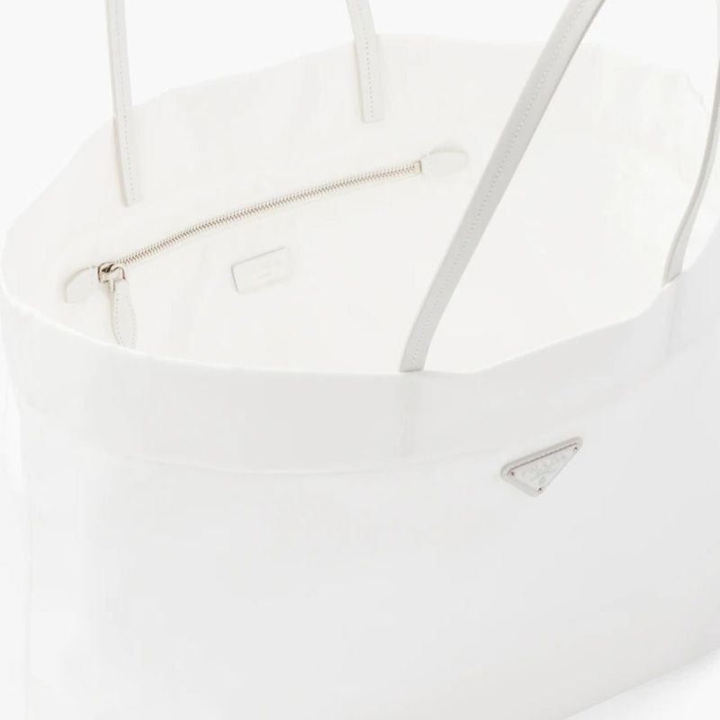 Prada 1BG107 Re-Nylon Tote In White