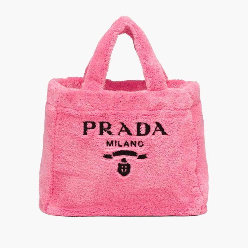 Prada 1BG130 Terry Tote In Pink