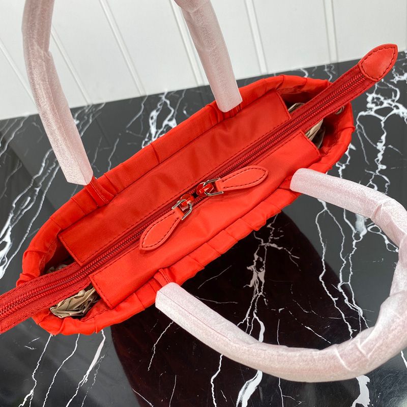 Prada 1BG321 Nylon Shoulder Bag In Red