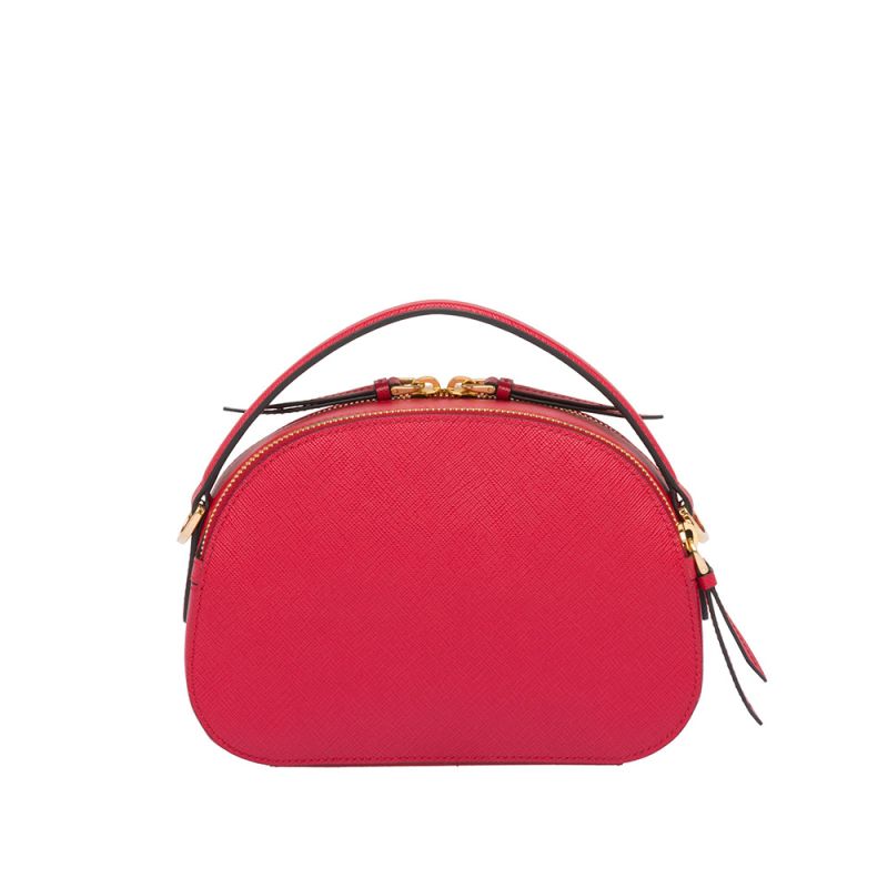 Prada 1BH123 Saffiano Leather Odette Bag In Red