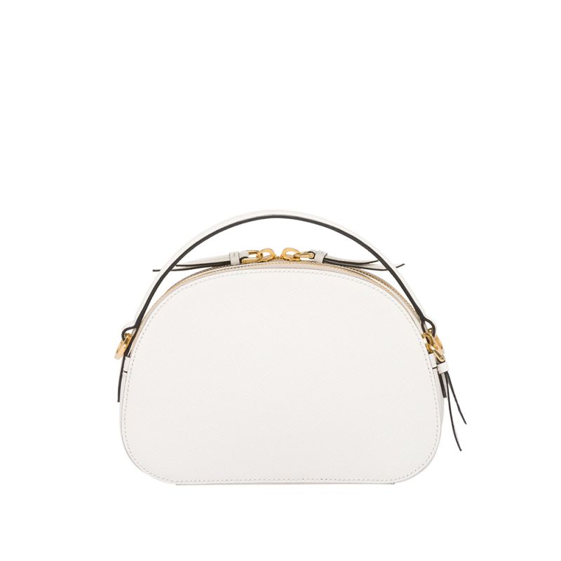 Prada 1BH123 Saffiano Leather Odette Bag In White