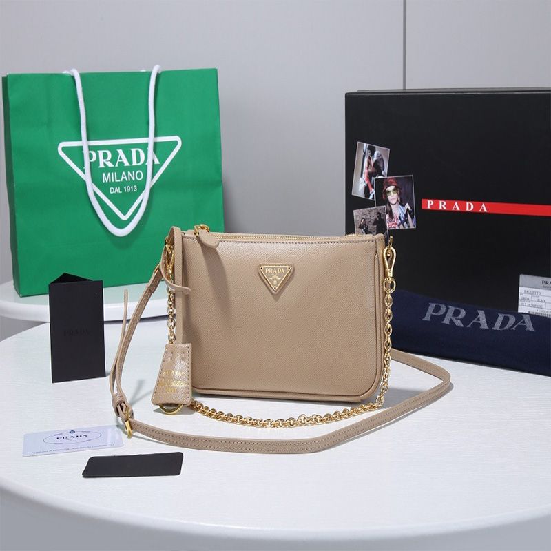 Prada 1BH171 Re-Edition 2000 Shoulder Bag In Apricot