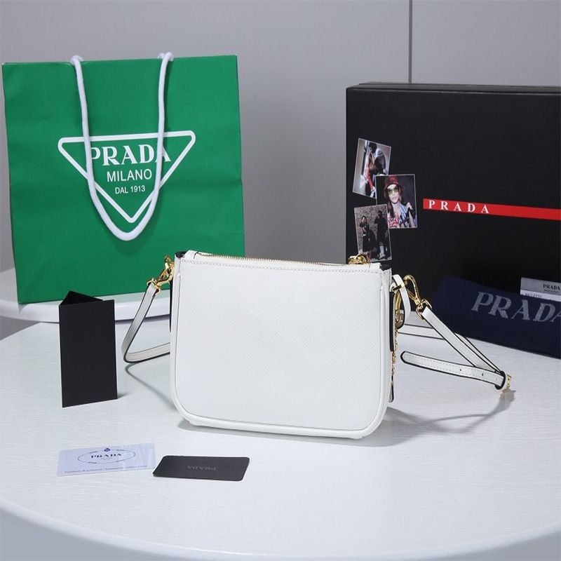 Prada 1BH171 Re-Edition 2000 Shoulder Bag In White