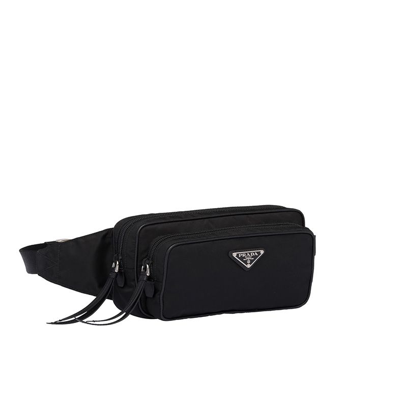 Prada 1BL010 Nylon Belt Bag In Black