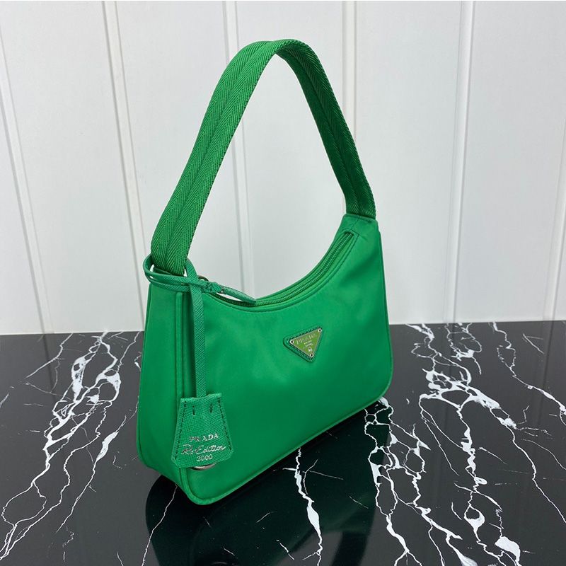 Prada 1NE515 Re-Edition 2000 Nylon Hobo Bag In Green