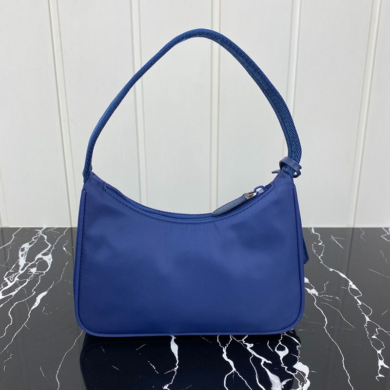 Prada 1NE515 Re-Edition 2000 Nylon Hobo Bag In Navy Blue