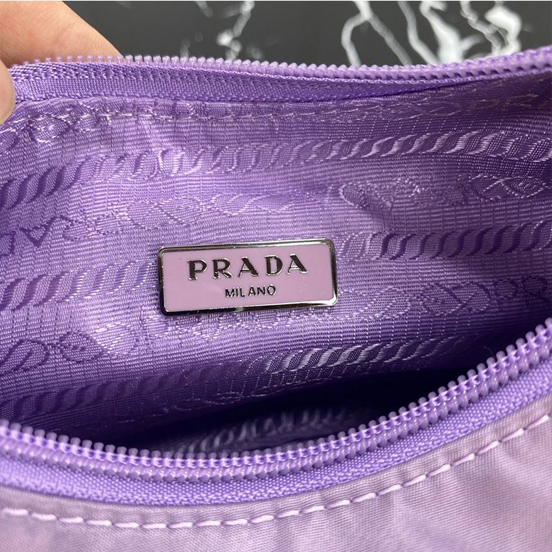 Prada 1NE515 Re-Edition 2000 Nylon Hobo Bag In Purple