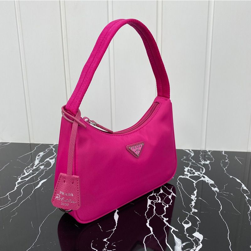 Prada 1NE515 Re-Edition 2000 Nylon Hobo Bag In Rose