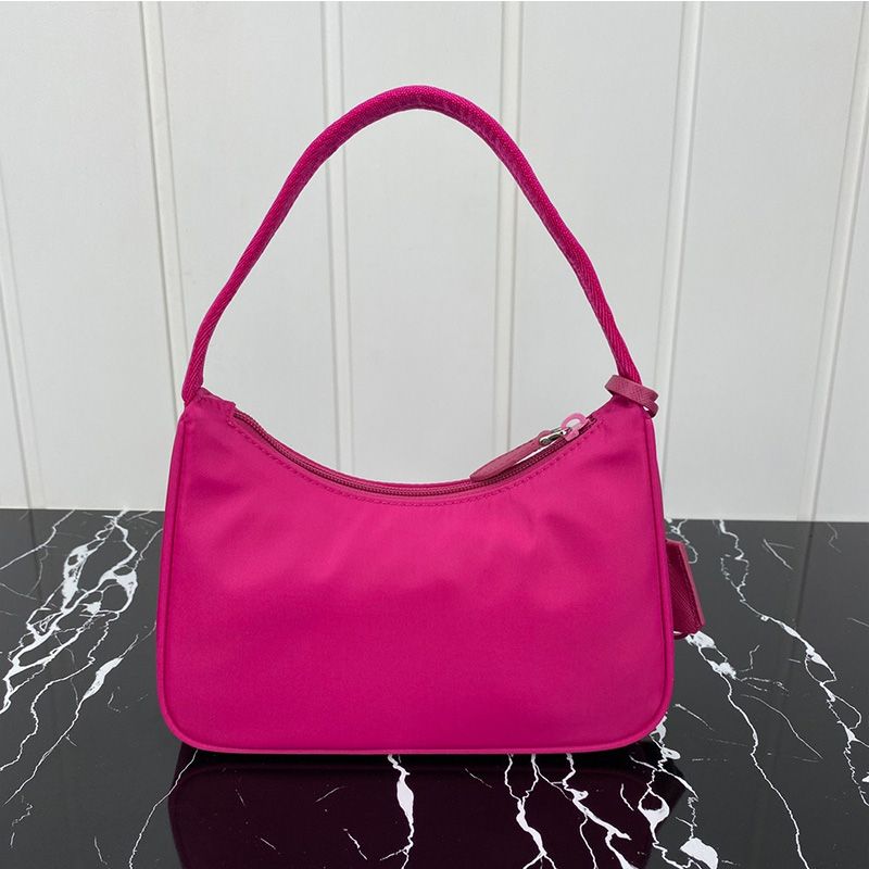 Prada 1NE515 Re-Edition 2000 Nylon Hobo Bag In Rose