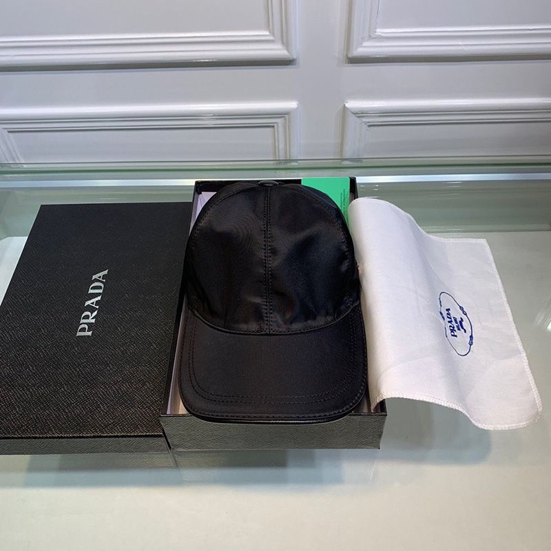 Prada 2HC274 Nylon Baseball Cap In Black