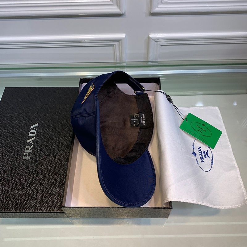 Prada 2HC274 Nylon Baseball Cap In Blue