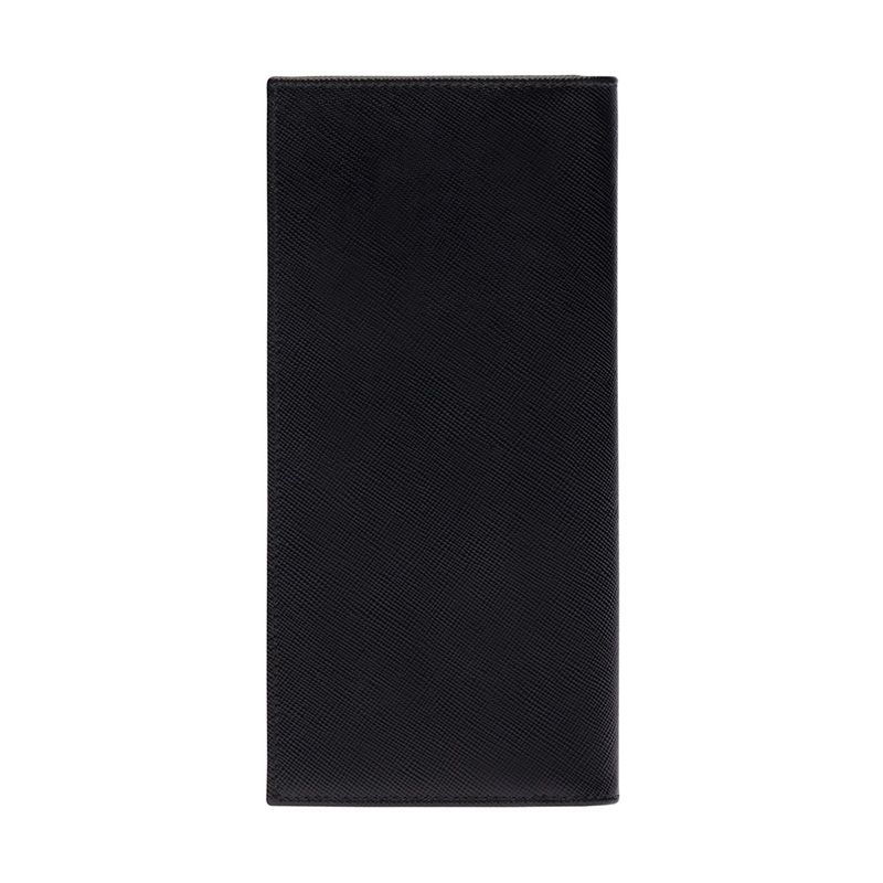 Prada 2MV836 Corner Lettering Saffiano Leather Document Holder In Black