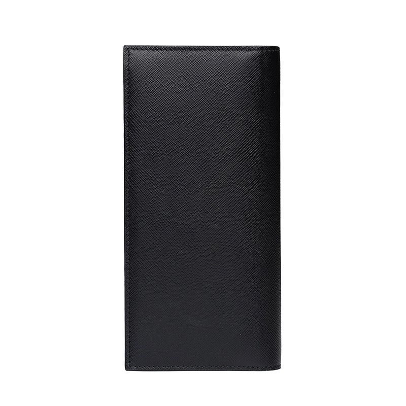 Prada 2MV836 Logo Saffiano Leather Document Holder In Black