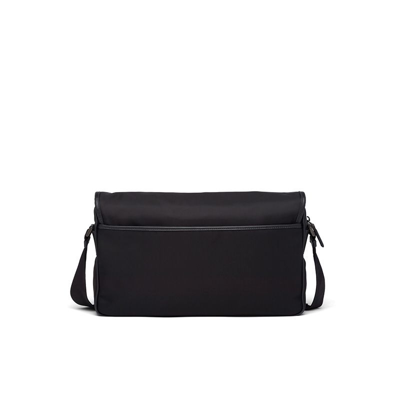 Prada 2VD039 Re-Nylon And Saffiano Leather Shoulder Bag In Black