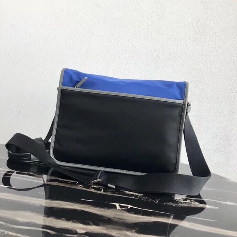 Prada 2VD768 Nylon Cross-Body Bag In Blue