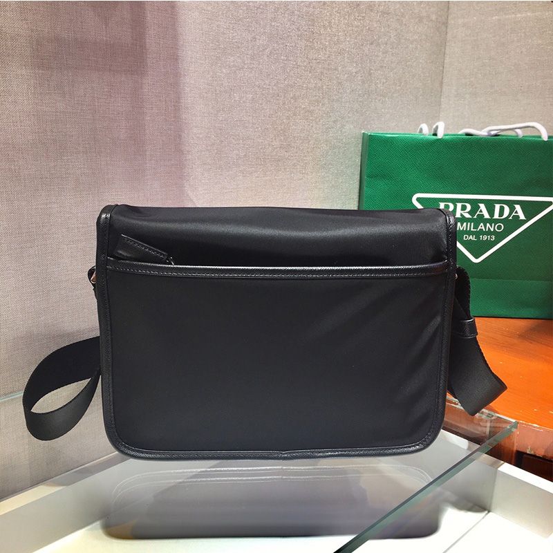 Prada 2VD769 Nylon Cross-Body Bag In Black