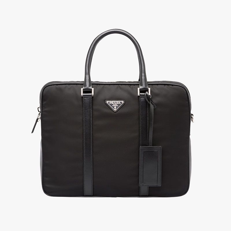 Prada 2VE871 Nylon Briefcase In Black