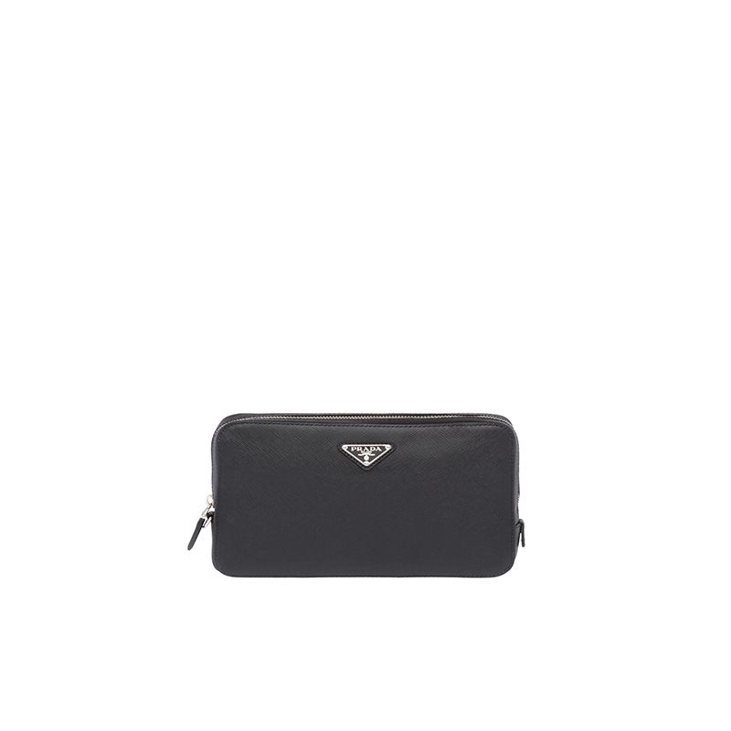 Prada 2VF017 Saffiano Leather Clutch In Black