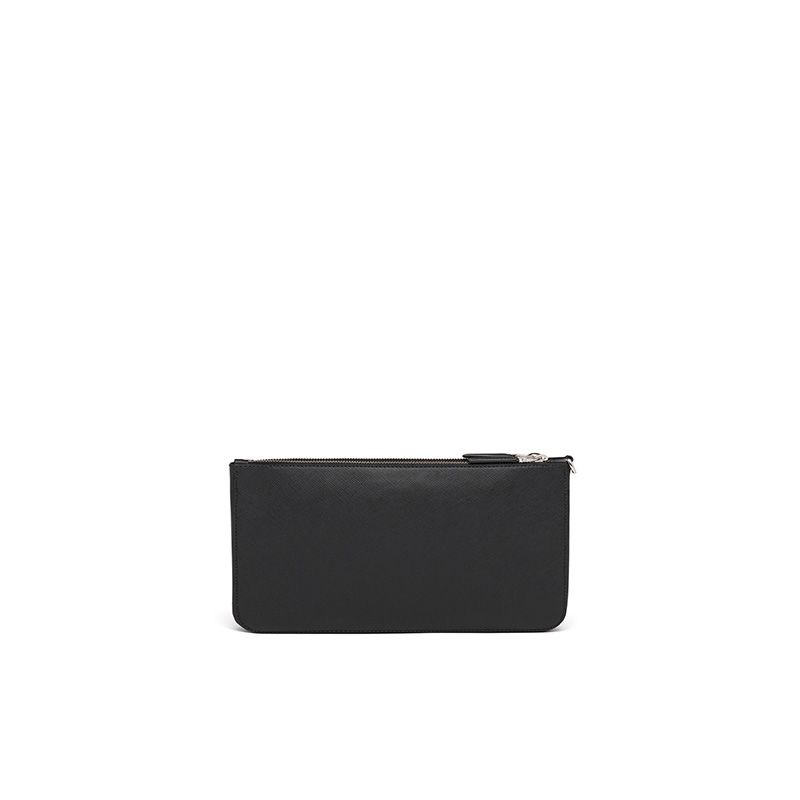 Prada 2VF024 Saffiano Leather Pouch In Black