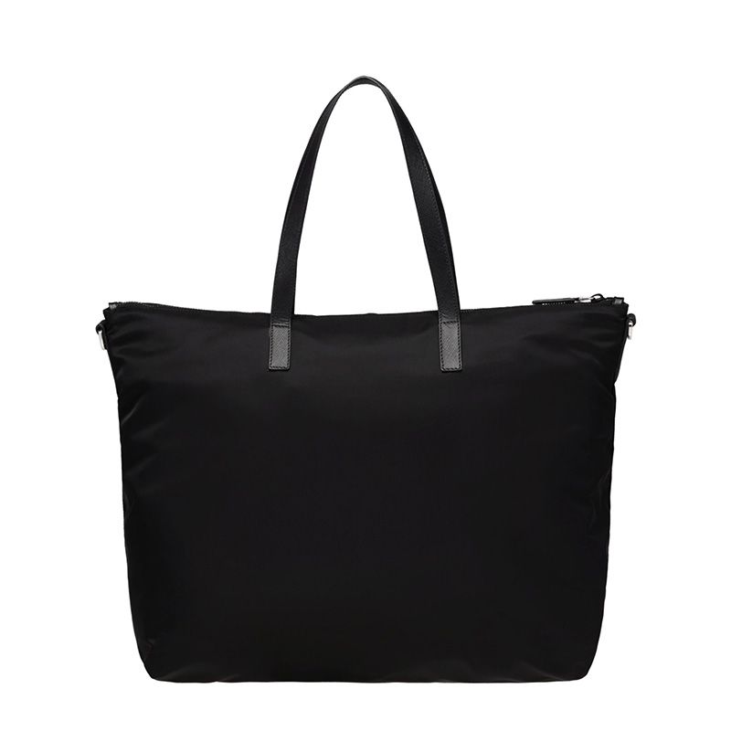 Prada 2VG024 Triangle Nylon Briefcase In Black