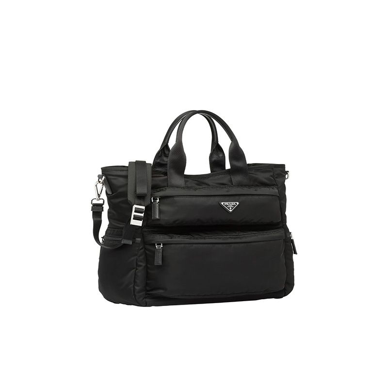 Prada 2VG040 Nylon Tote In Black