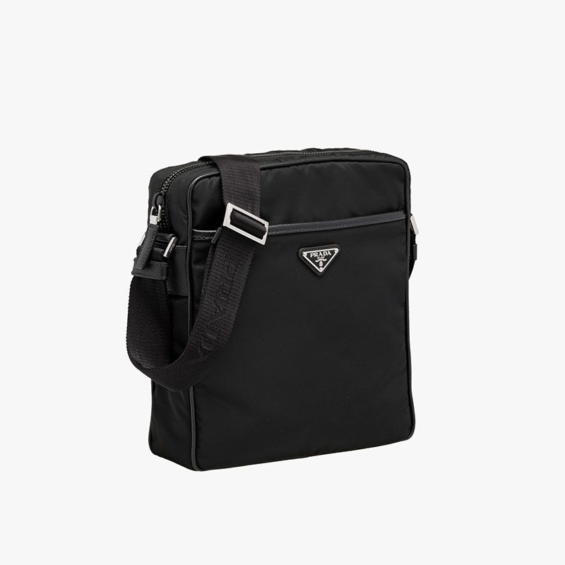 Prada 2VH002 Nylon Messenger In Black