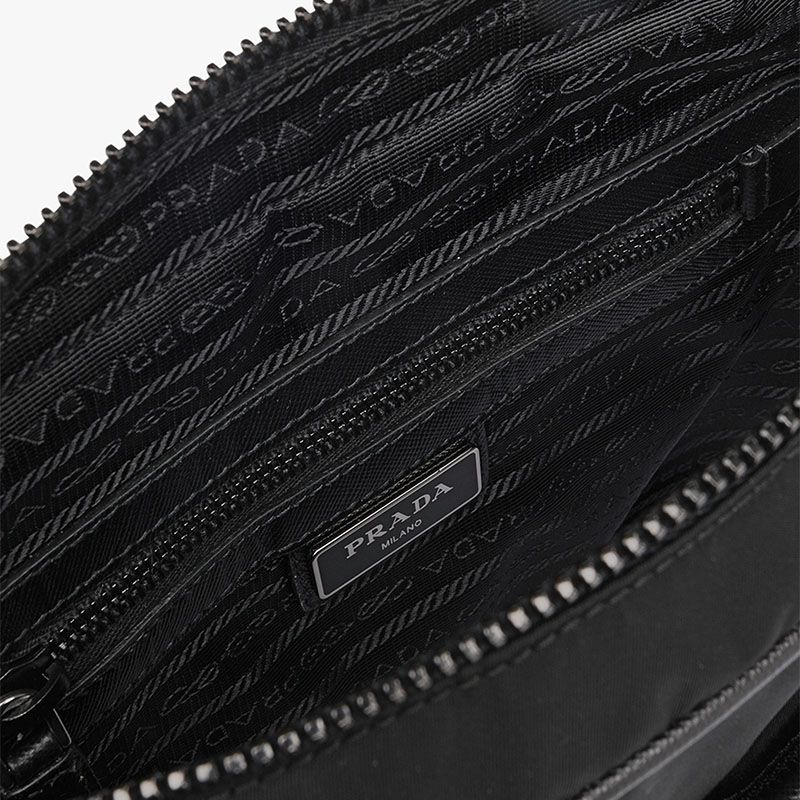 Prada 2VH002 Nylon Messenger In Black