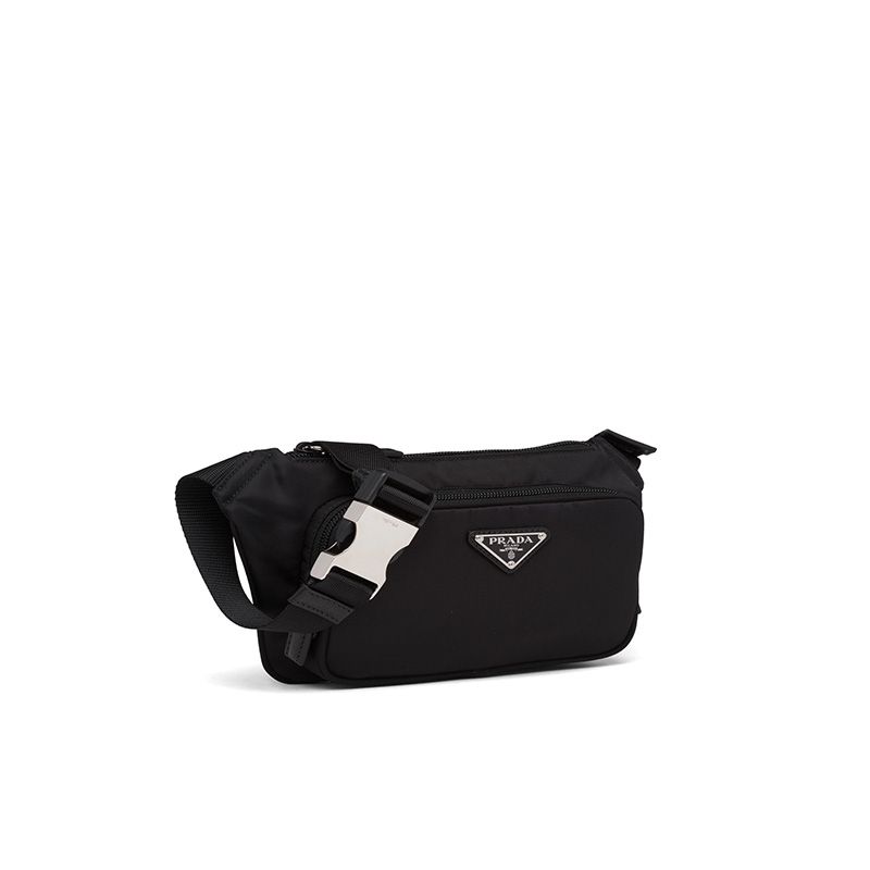 Prada 2VH128 Re-Nylon and Saffiano leather shoulder bag In Black