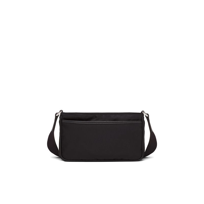 Prada 2VH133 Re-Nylon And Saffiano Leather Shoulder Bag In Black