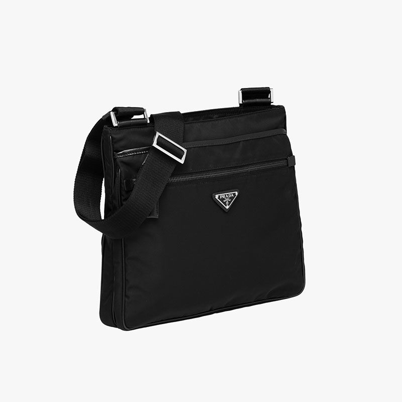 Prada 2VH251 Nylon Messenger In Black