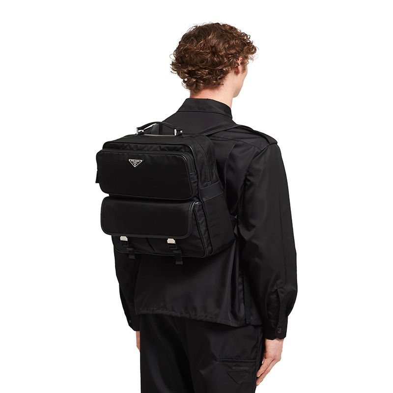 Prada 2VZ049 Nylon Backpack In Black