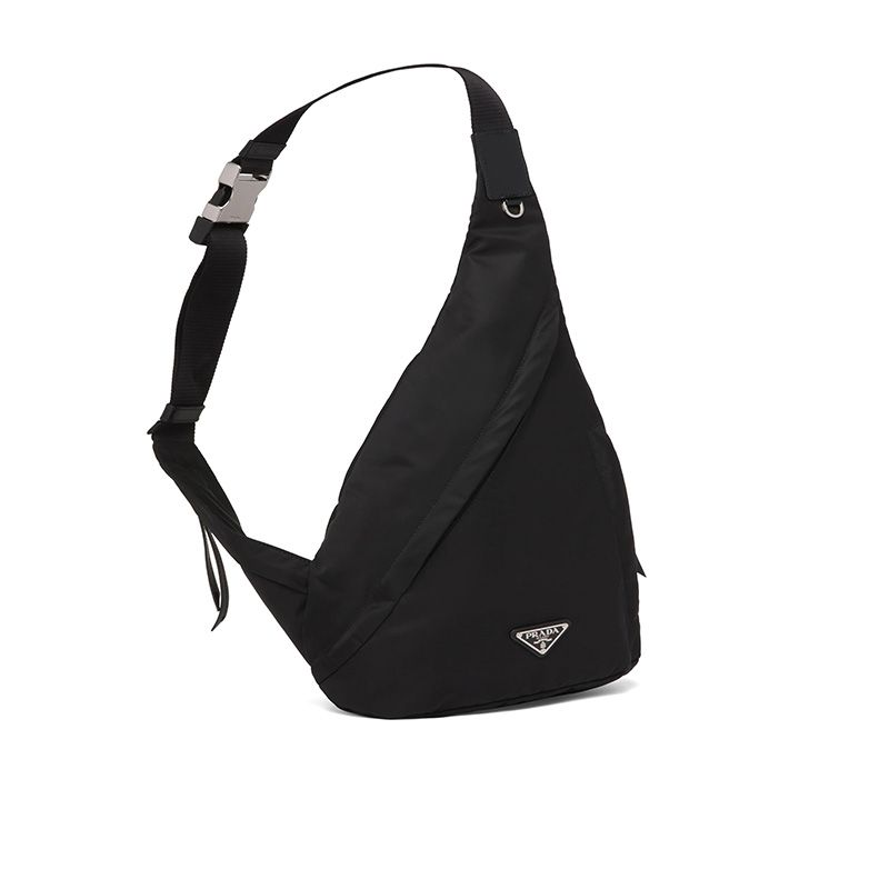 Prada 2VZ092 Re-Nylon And Leather Backpack In Black